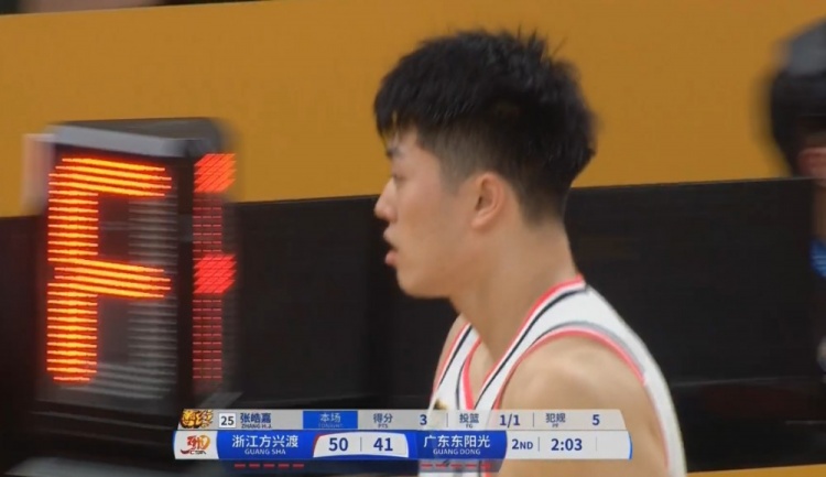 啊這？張皓嘉僅出場10分鐘累計(jì)5次個(gè)人犯規(guī) 拿到3分2板