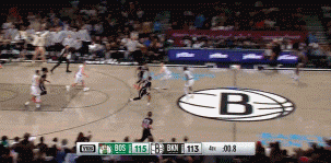 可惜！籃網(wǎng)落后2分但沒(méi)暫停 C-約翰遜超遠(yuǎn)三分不中&抱怨被犯規(guī)