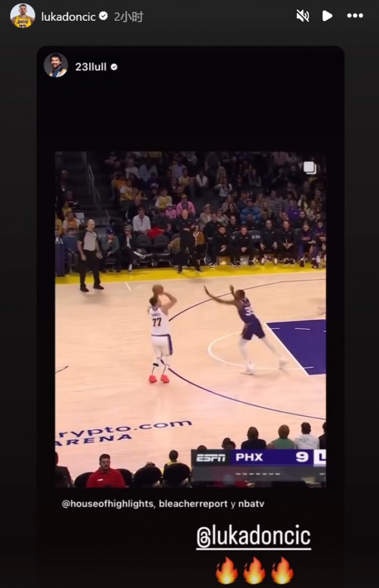 單挑杜蘭特高難度后撤步后仰三分命中！東契奇轉(zhuǎn)發(fā)自己的帥氣進(jìn)球