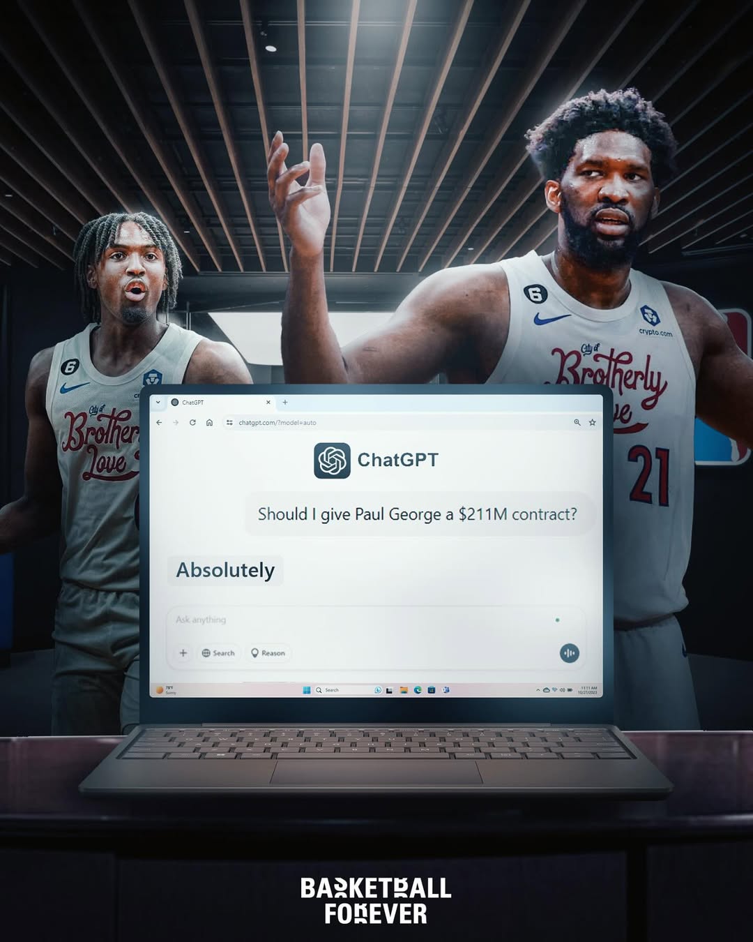 喬治的合同是人工智能簽的？76人總經(jīng)理：我們用AI來幫助決策事務(wù)