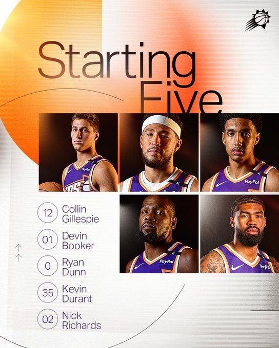 太陽(yáng)VS雄鹿首發(fā)：布克KD和字母哥分別領(lǐng)銜 比爾利拉德缺陣